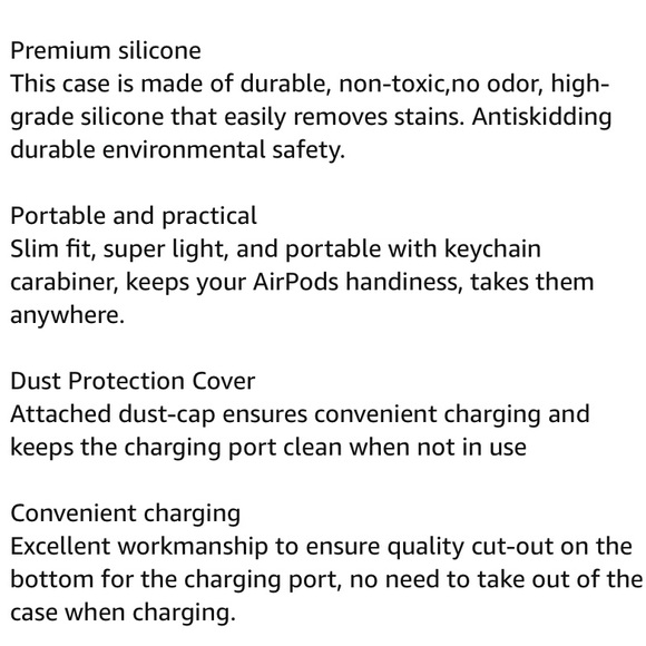 3 COLORS LEFT! 🆕NIP:Wireless EarBud Silicone Carrying Case w/Carabiner Keychain - Picture 3 of 4